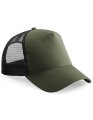 Snapback Cap Beechfield Junior Trucker Olive Green-Zwart